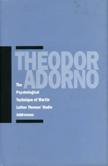 Buy The Psychological Technique of Martin Luther Thomas' Radio Addresses (English, Theodor W. Adorno) Online at Best Price - BookBajar