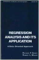 Buy Regression Analysis and Its Application (English, Richard F. Gunst | Robert L. Mason) Online at Best Price - BookBajar