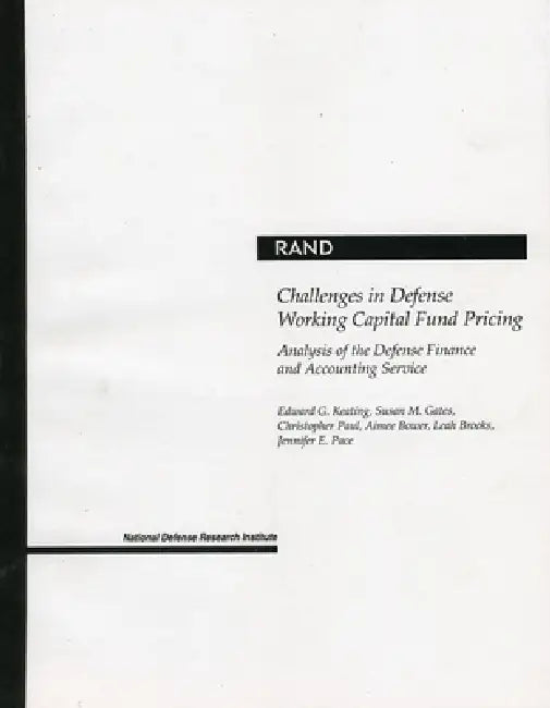 Buy Challenges in Defense Working Capital Fund Pricing (English, Edward G. Keating | Susan M. Gates | Christopher Paul) Online at Best Price - BookBajar