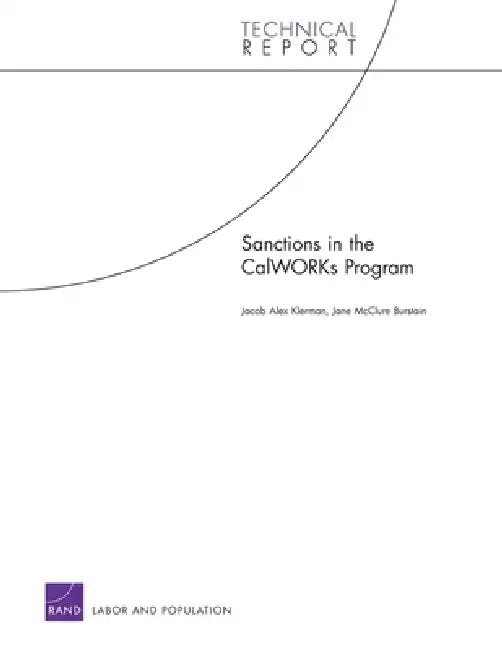 Buy Sanctions in the CalWORKs Program (English, Jacob Alex Klerman | Jane McClure Burstain) Online at Best Price - BookBajar