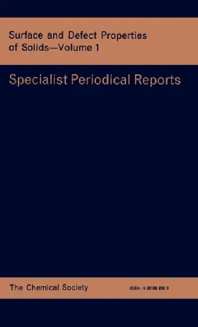 Buy Surface and Defect Properties of Solids (English, M. W. Roberts | John M. Thomas) Online at Best Price - BookBajar