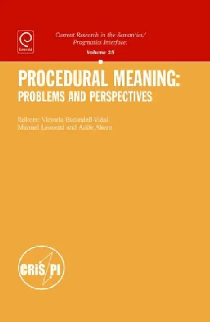 Buy Procedural Meaning (English, Victoria Escandell-Vidal | Manuel Leonetti | Aoife Ahern) Online at Best Price - BookBajar