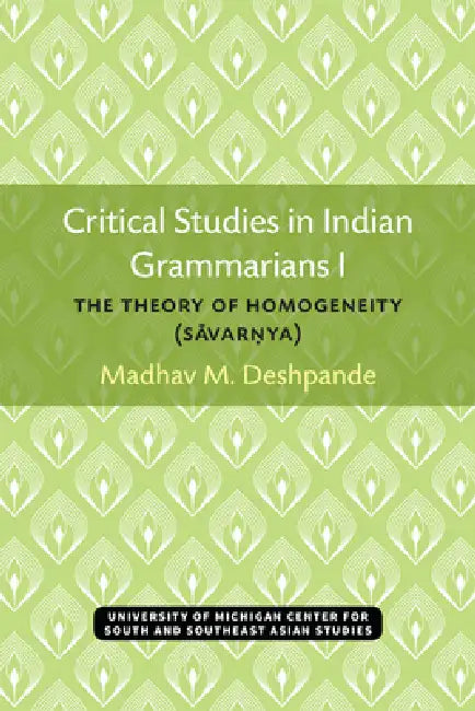 Buy Critical Studies in Indian Grammarians I (English, Madhav Deshpande) Online at Best Price - BookBajar