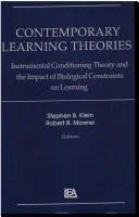 Buy Contemporary Learning Theories (English, Stephen B. Klein | Robert R. Mowrer) Online at Best Price - BookBajar