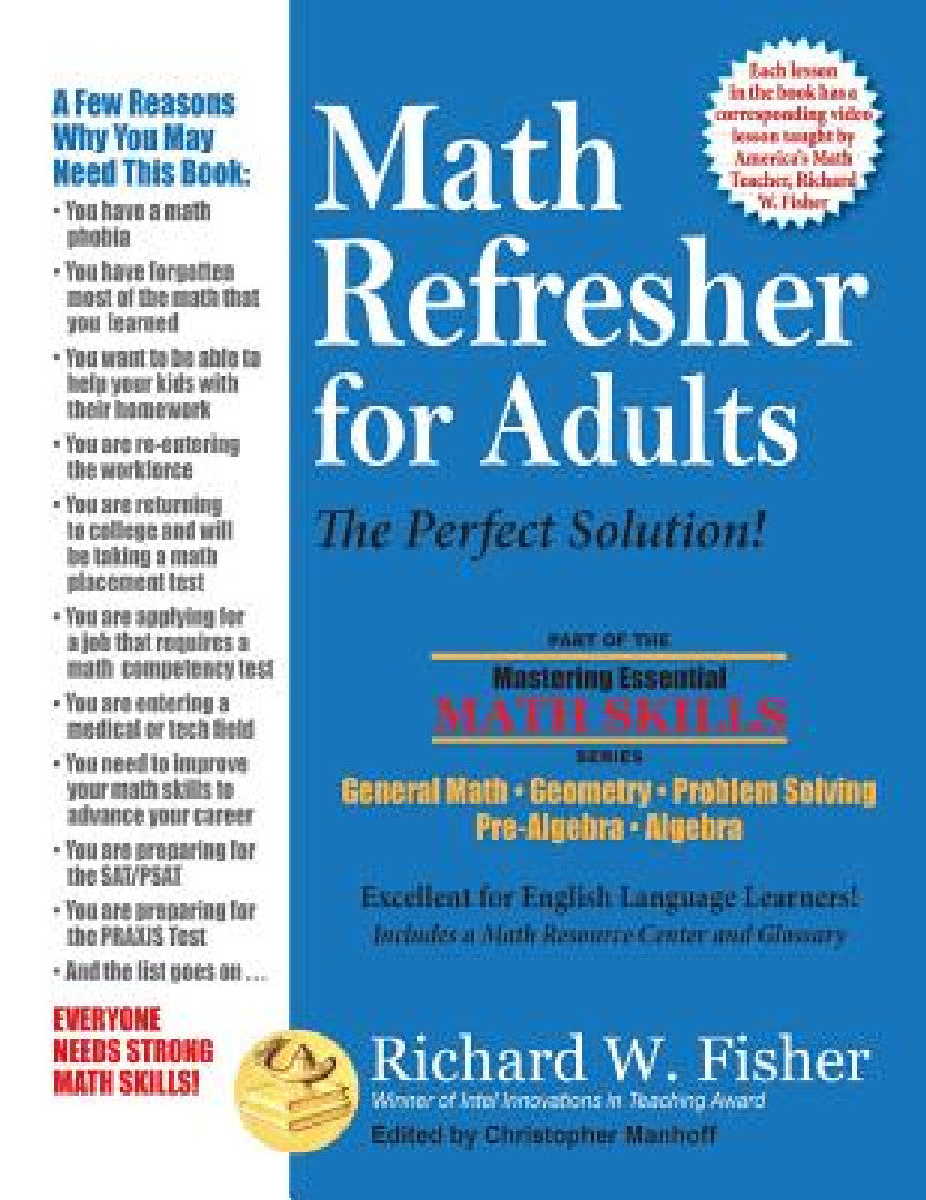 Buy Math Refresher for Adults (English, Richard W. Fisher) Online at Best Price - BookBajar