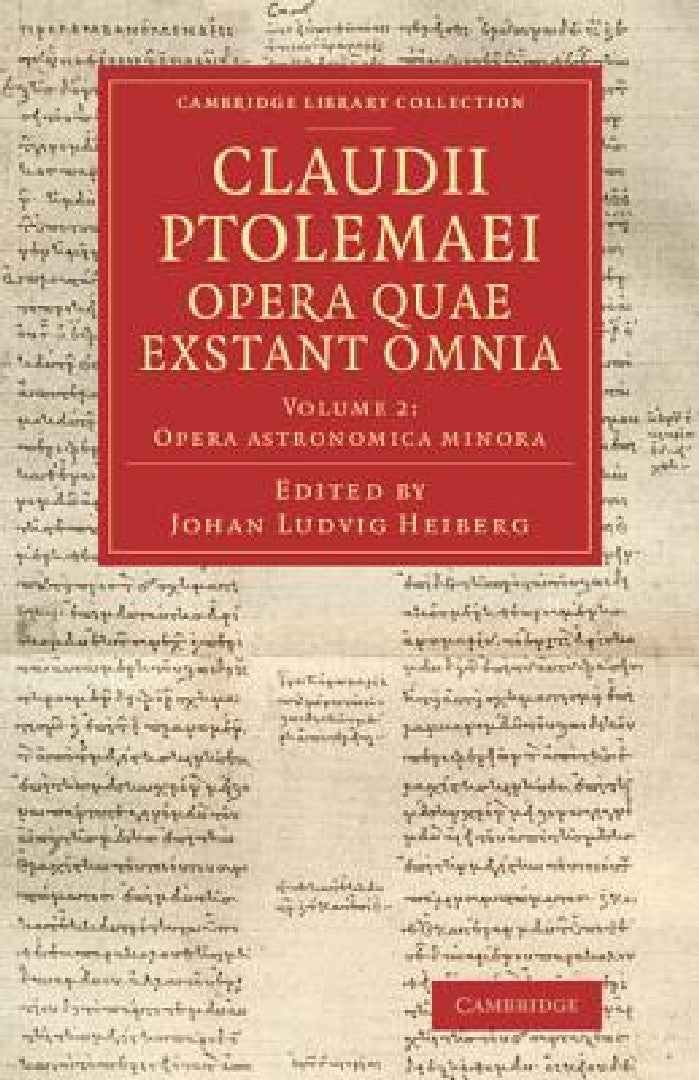 Buy Claudii Ptolemaei Opera Quae Exstant Omnia (English, Ptolemy | Johan Ludvig Heiberg) Online at Best Price - BookBajar