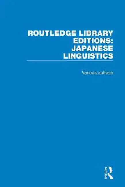 Buy Japanese Linguistics (English) Online at Best Price - BookBajar