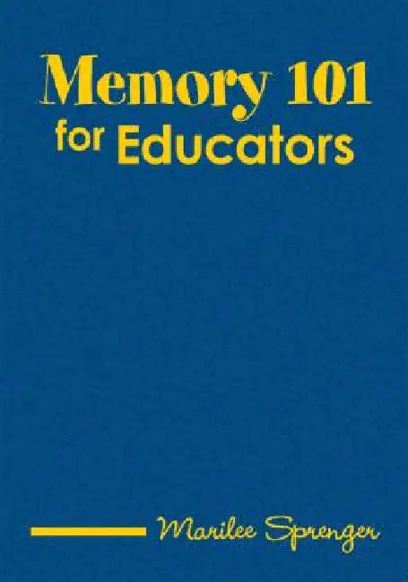 Buy Memory 101 for Educators (English, Marilee Sprenger) Online at Best Price - BookBajar