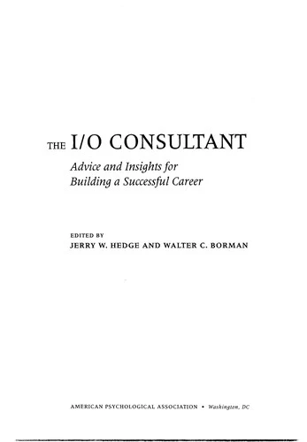 Buy The I/O Consultant (English, Jerry W. Hedge | Walter C. Borman) Online at Best Price - BookBajar