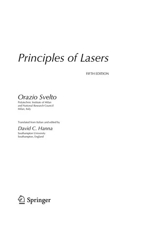 Buy Principles of Lasers (English, Orazio Svelto) Online at Best Price - BookBajar