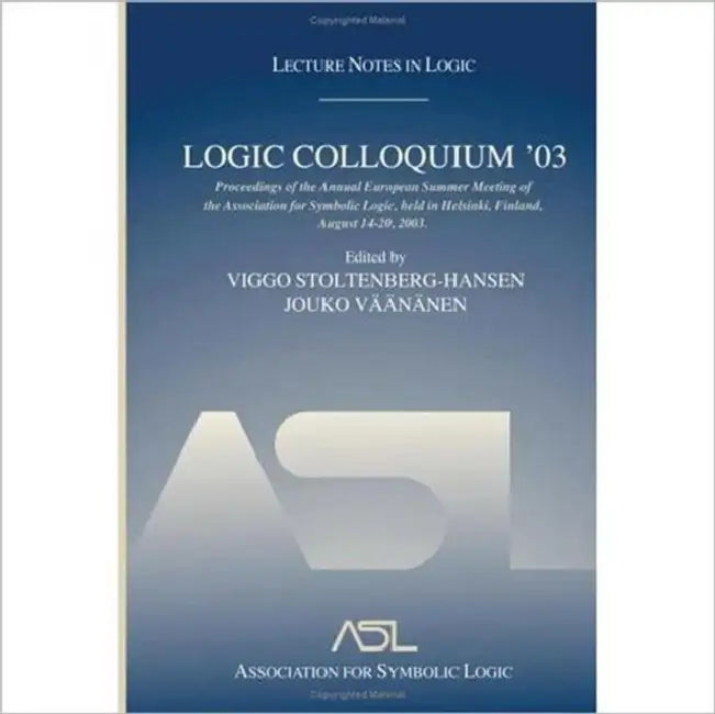 Buy Logic Colloquium '03 (English, Viggo Stoltenberg-Hansen | Vaananen Jouko | Logic Colloquium) Online at Best Price - BookBajar