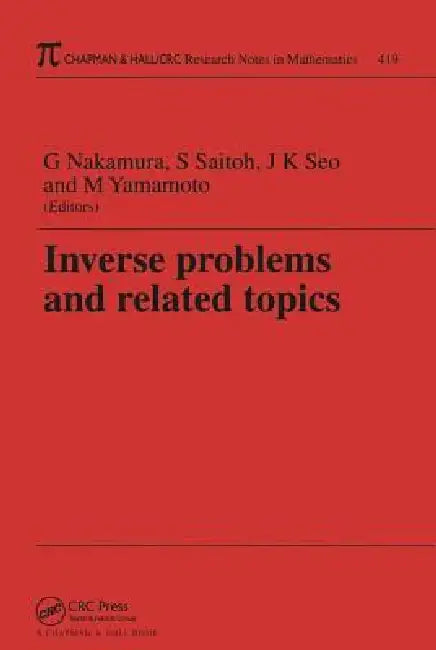Buy Inverse Problems and Related Topics (English, Gen Nakamura | Saburou Saitoh | Jin Kean Seo) Online at Best Price - BookBajar