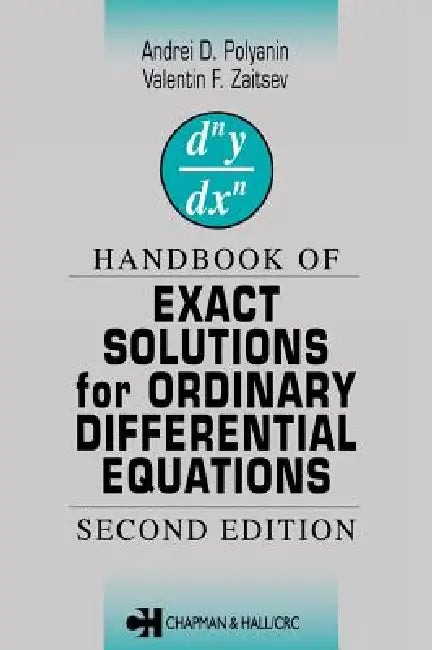 Buy Handbook of Exact Solutions for Ordinary Differential Equations (English, Valentin F. Zaitsev | Andrei D. Polyanin) Online at Best Price - BookBajar
