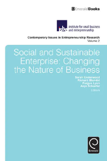 Buy Social and Sustainable Enterprise (English, Sarah Underwood | Richard Blundel | Fergus Lyon) Online at Best Price - BookBajar