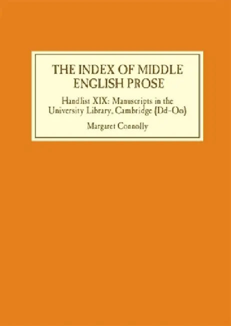 Buy The Index of Middle English Prose (English, Margaret Connolly) Online at Best Price - BookBajar