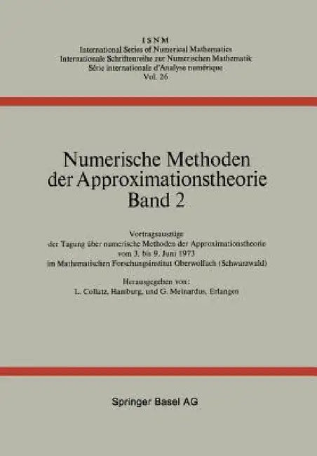 Buy Numerische Methoden Der Approximationstheorie (English, Collatz | Meinardus) Online at Best Price - BookBajar