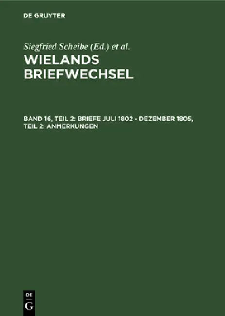 Buy Briefe Juli 1802 - Dezember 1805, Teil 2 (English, Siegfried Scheibe) Online at Best Price - BookBajar