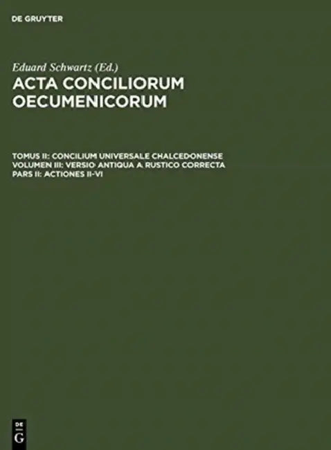 Buy Actiones II-VI (English, Eduard Schwartz | Johannes Straub) Online at Best Price - BookBajar