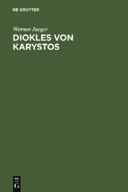 Buy Diokles von Karystos (English, Werner Jaeger) Online at Best Price - BookBajar