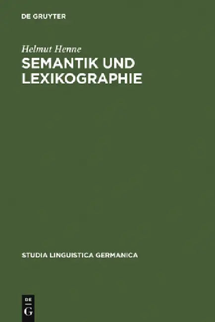 Buy Semantik und Lexikographie (English, Helmut Henne) Online at Best Price - BookBajar