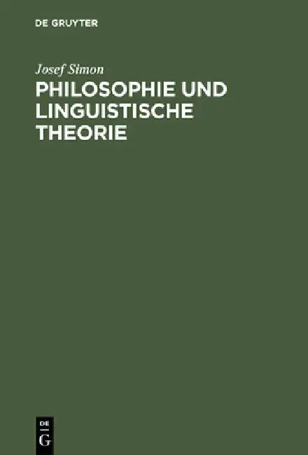 Buy Philosophie und linguistische Theorie (English, Josef Simon) Online at Best Price - BookBajar