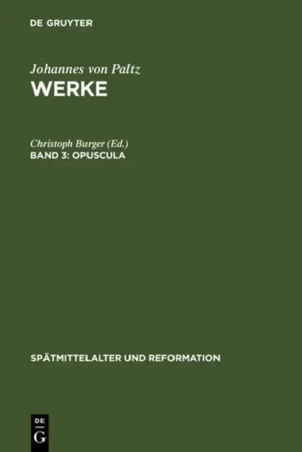 Buy Opuscula (English, Christoph Burger | Heiko A. Oberman) Online at Best Price - BookBajar