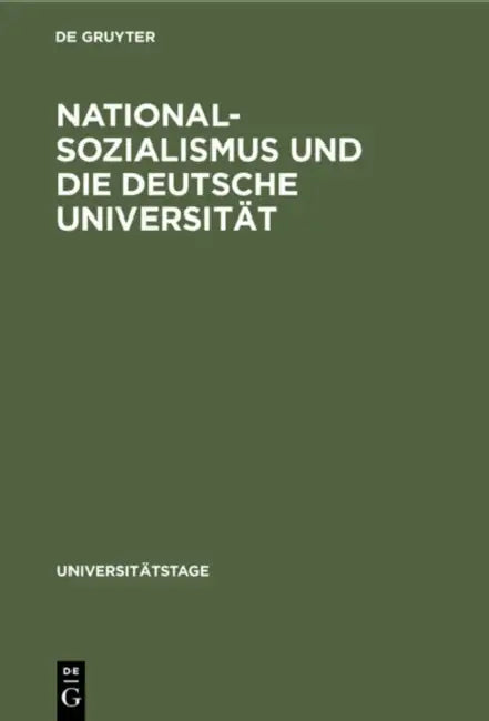 Buy Nationalsozialismus Und Die Deutsche Universität (English, Kurt Sontheimer | Hans Herzfeld | Georg Kotowski) Online at Best Price - BookBajar