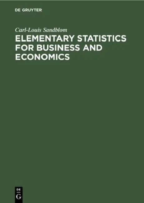 Buy Elementary Statistics for Business and Economics (English, Carl-Louis Sandblom) Online at Best Price - BookBajar