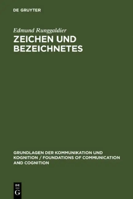 Buy Zeichen und Bezeichnetes (English, Edmund Runggaldier) Online at Best Price - BookBajar