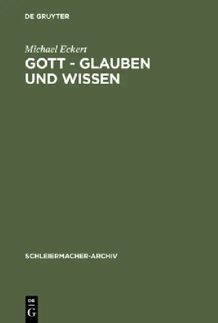Buy Gott - Glauben Und Wissen (English, Michael Eckert) Online at Best Price - BookBajar