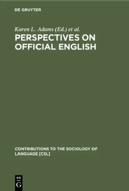 Buy Perspectives on Official English (English, Karen L. Adams | Daniel T. Brink) Online at Best Price - BookBajar