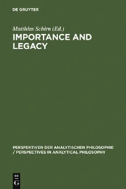 Buy Importance and Legacy (English, Matthias Schirn) Online at Best Price - BookBajar