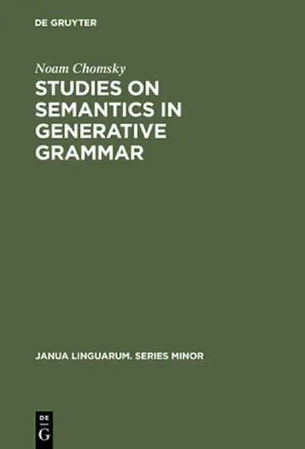 Buy Studies on Semantics in Generative Grammar (English, Noam Chomsky) Online at Best Price - BookBajar