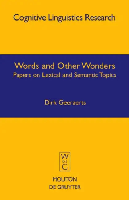 Buy Words and Other Wonders (English, Dirk Geeraerts) Online at Best Price - BookBajar