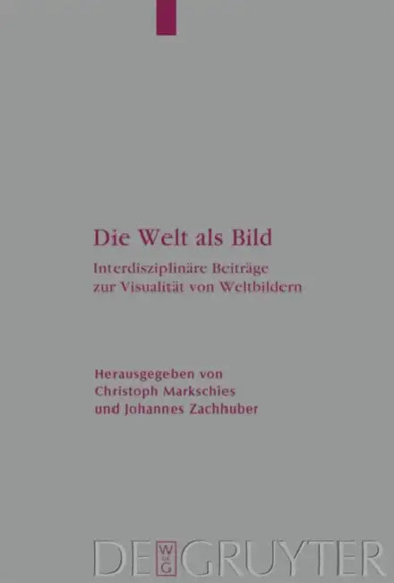 Buy Die Welt als Bild (English, Christoph Markschies | Johannes Zachhuber) Online at Best Price - BookBajar