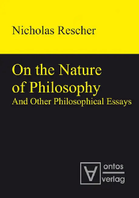Buy On the Nature of Philosophy and Other Philosophical Essays (English, Nicholas Rescher) Online at Best Price - BookBajar