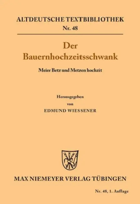 Buy Der Bauernhochzeitsschwank (English, Edmund Wiessner) Online at Best Price - BookBajar