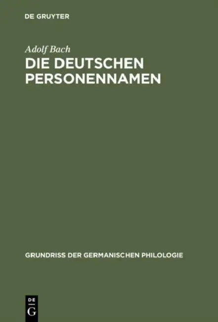 Buy Die deutschen Personennamen (English, Adolf Bach) Online at Best Price - BookBajar