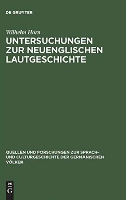 Buy Untersuchungen Zur Neuenglischen Lautgeschichte (English, Wilhelm Horn) Online at Best Price - BookBajar