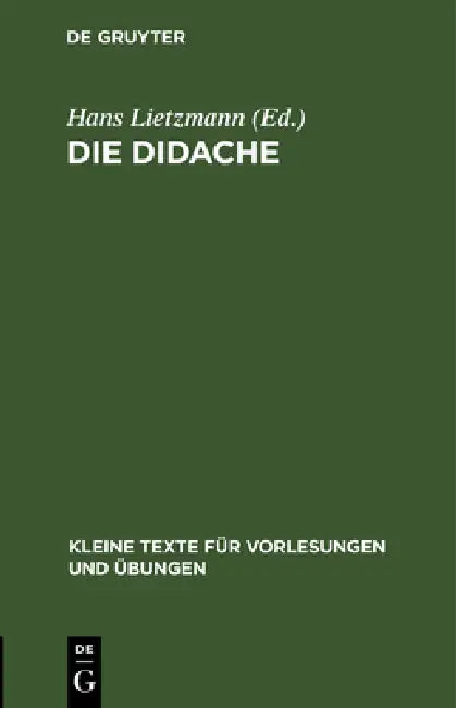 Buy Die Didache (English, Hans Lietzmann) Online at Best Price - BookBajar