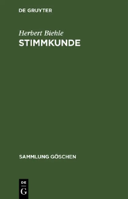 Buy Stimmkunde (English, Herbert Biehle) Online at Best Price - BookBajar