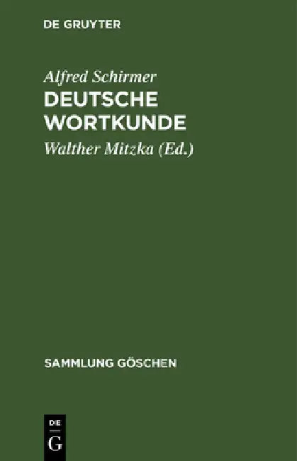 Buy Deutsche Wortkunde (English, Alfred Schirmer | Walther Mitzka) Online at Best Price - BookBajar