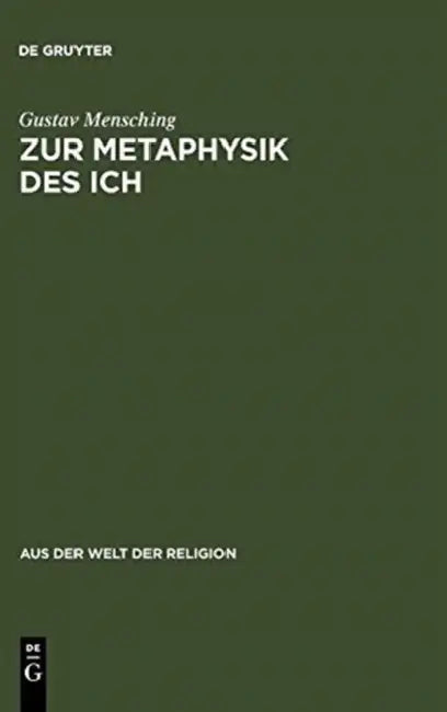 Buy Zur Metaphysik Des Ich (English, Gustav Mensching) Online at Best Price - BookBajar