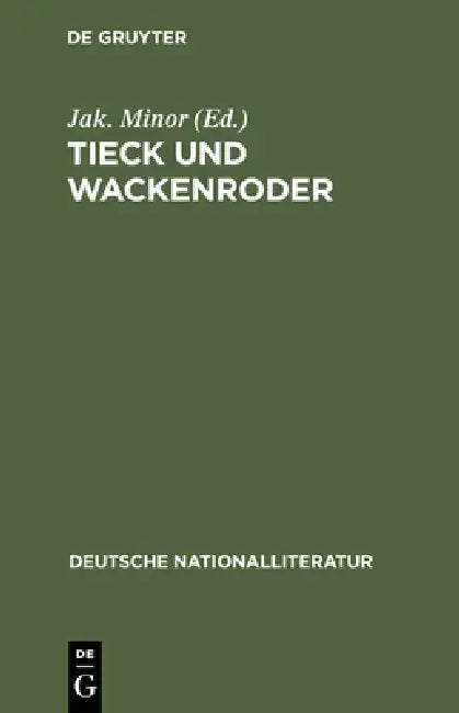 Buy Tieck Und Wackenroder (English, Jakob Minor) Online at Best Price - BookBajar