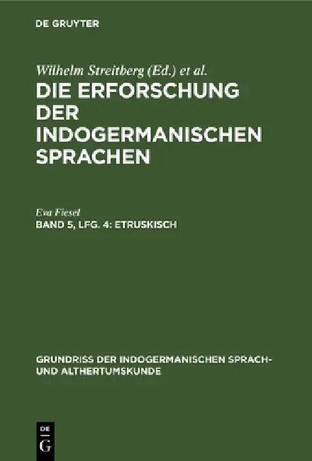 Buy Etruskisch (English, Eva Fiesel) Online at Best Price - BookBajar