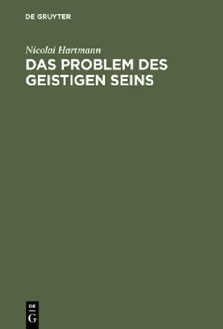 Buy Das Problem des geistigen Seins (English, Nicolai Hartmann) Online at Best Price - BookBajar