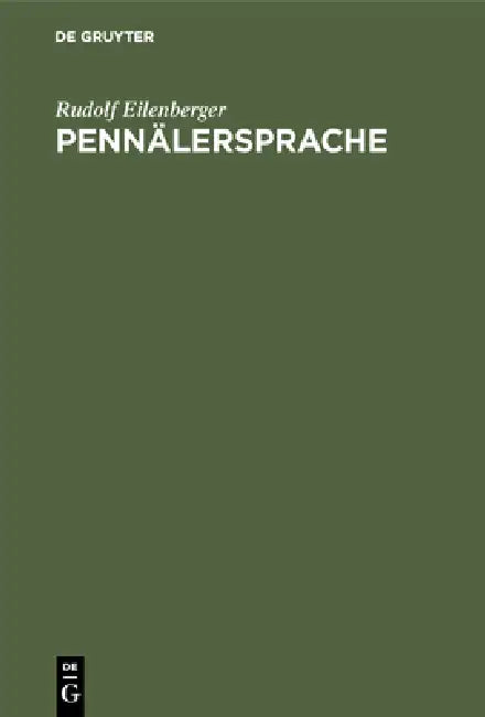 Buy Pennälersprache (English, Rudolf Eilenberger) Online at Best Price - BookBajar