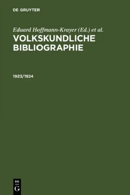 Buy 1923/1924 (English, Deutsche Gesellschaft Für Volkskunde E. | Eduard Hoffmann-Krayer | Paul Geiger) Online at Best Price - BookBajar
