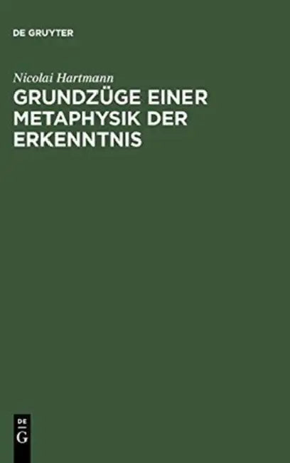 Buy Grundzüge Einer Metaphysik Der Erkenntnis (English, Nicolai Hartmann) Online at Best Price - BookBajar