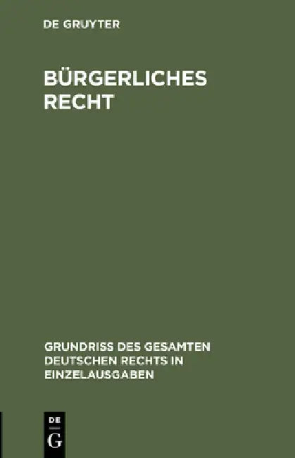 Buy Bürgerliches Recht (English, de Gruyter) Online at Best Price - BookBajar